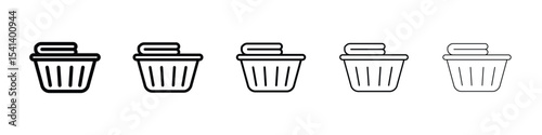 Laundry basket icon for mobile concept and web design.