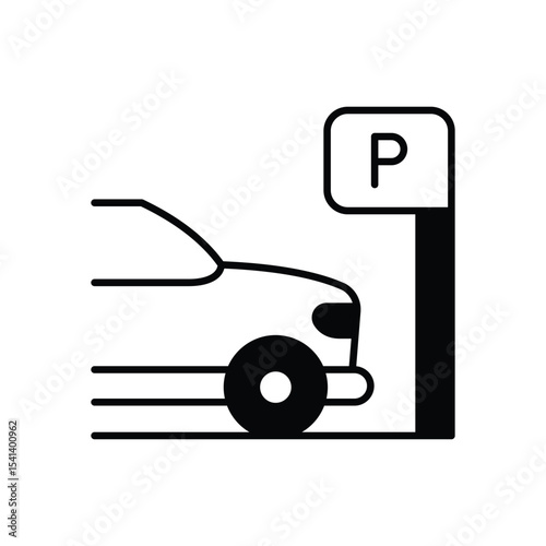 Car Parking  Icon vector