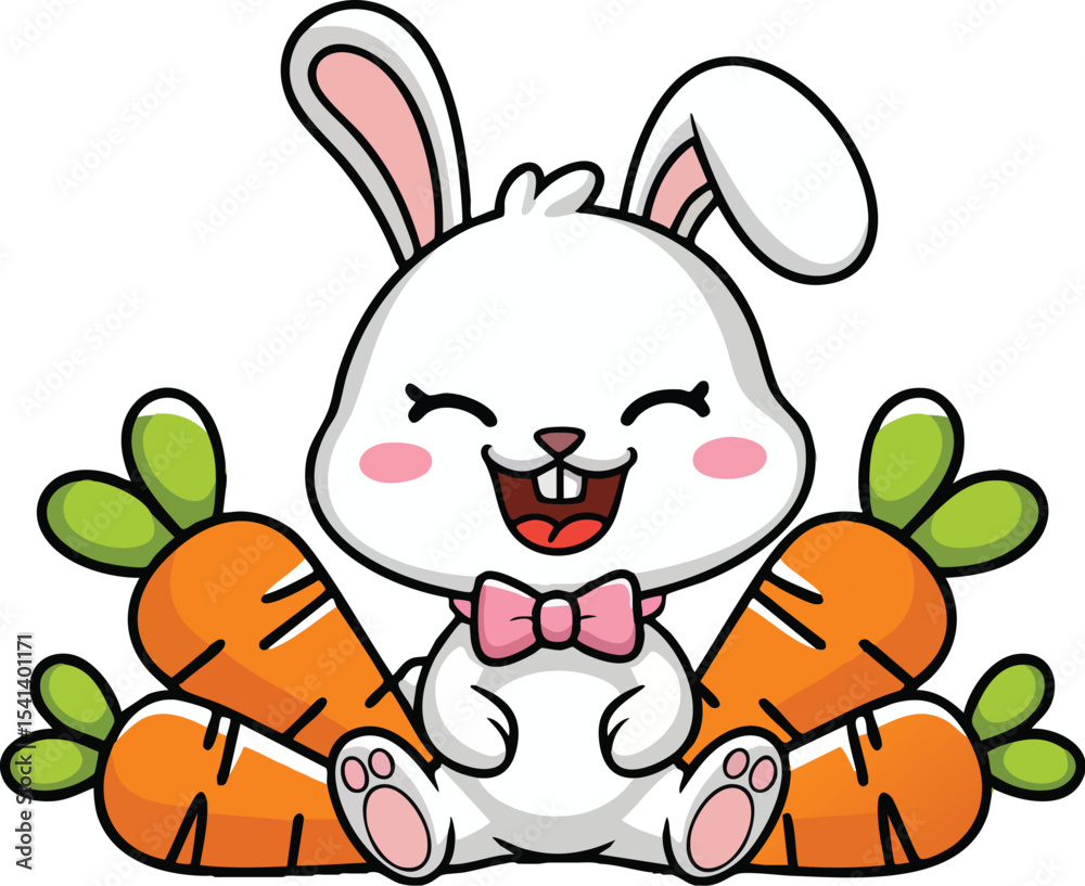 Fototapeta premium rabbit and carrot 