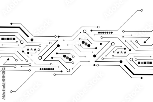 Abstract digital background with technology circuit board texture. Electronic motherboard illustration. Communication and engineering concept. Vector illustration