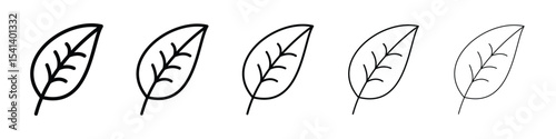 Leaf icon for mobile concept and web design.