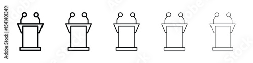 Lectern icon for mobile concept and web design.