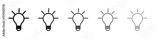 Light bulb icon for mobile concept and web design.