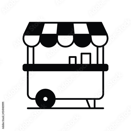 Food Cart Icon vector