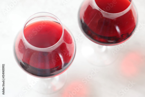 Wine Time - Wine Time image of 2 glasses of red wine on white background, vector
