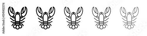 Lobster icon for mobile concept and web design.