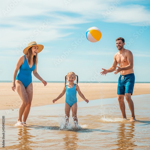 Familie am Strand