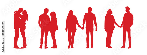 couple illustration set icon vector design. Perfect for valentine icon, couple icon etc