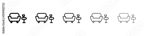 Lounge icon for mobile concept and web design.
