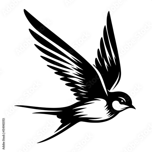 Swallow Bird Silhouette SVG