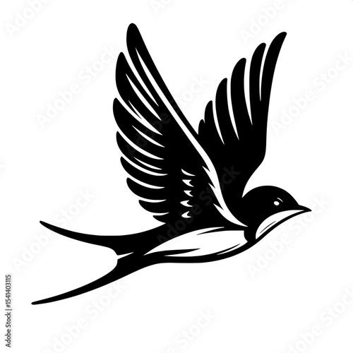 Swallow Bird Silhouette SVG