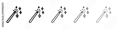Magic wand icon for mobile concept and web design.