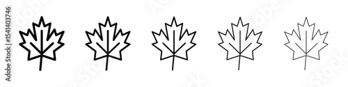 Maple leaf icon for mobile concept and web design.