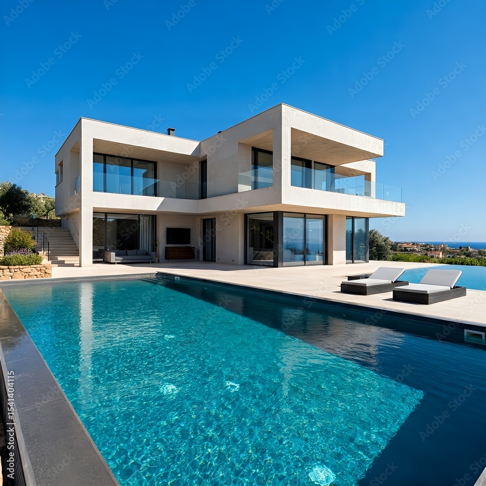 Fototapeta premium Luxusvilla ,mit pool