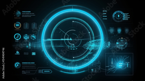 blue radar screen