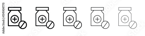 Medicine bottle icon for mobile concept and web design.