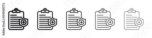 Medical record icon for mobile concept and web design.