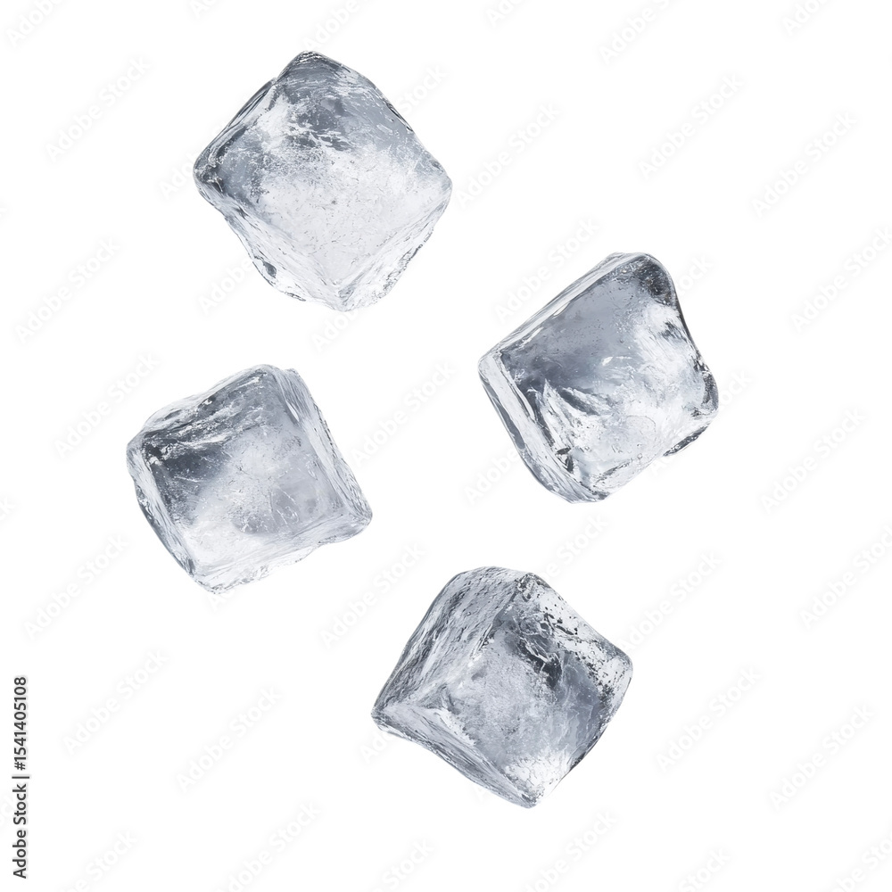 Obraz premium Floating Ice Cubes: A Refreshing Visual