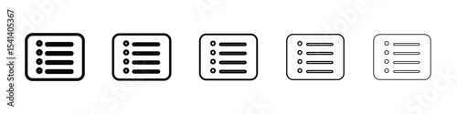Menu list button icon for mobile concept and web design.