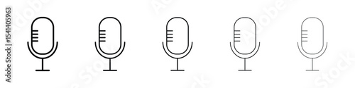 Microphone icon for mobile concept and web design.