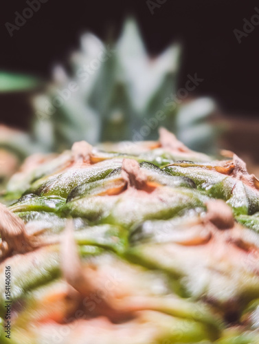 Close-up vertical image of a pineapple