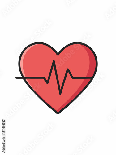 Heartbeat Health Icon Design Perfect for Medical Branding Logos and App Interfaces