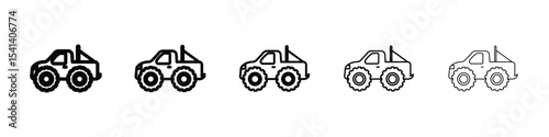 Monster truck icon for mobile concept and web design.