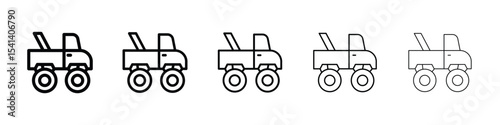 Monster truck icon for mobile concept and web design.
