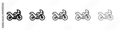 Motorcycle icon for mobile concept and web design.