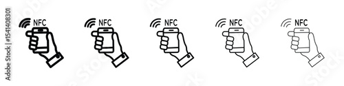 NFC communication icon for mobile concept and web design.