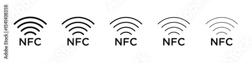 NFC icon for mobile concept and web design.