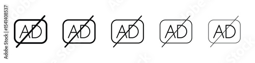 No audio description icon for mobile concept and web design.