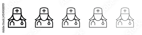 Nurse icon for mobile concept and web design.