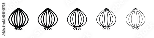 Onion icon for mobile concept and web design.
