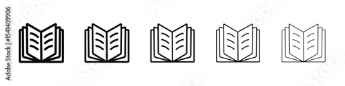 open book icon for mobile concept and web design.