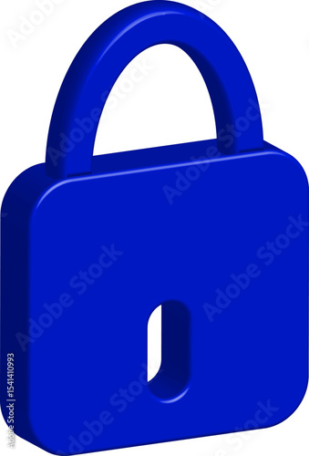 Blue Padlock Icon - Security & Privacy Symbol
