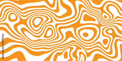 Orange Topographic Mapping Texture – Warm Abstract Line Background.