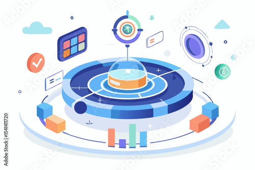 floating immersive control ring layered ui