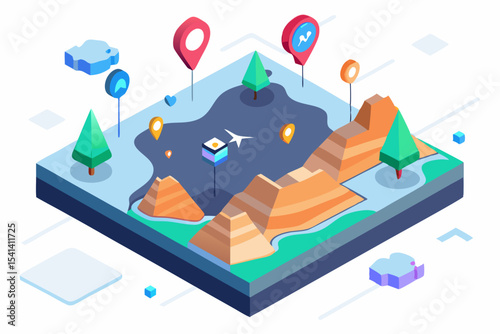 floating vr minimap panel glowing terrain