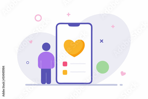 human silhouette glowing heart muted emotion tech
