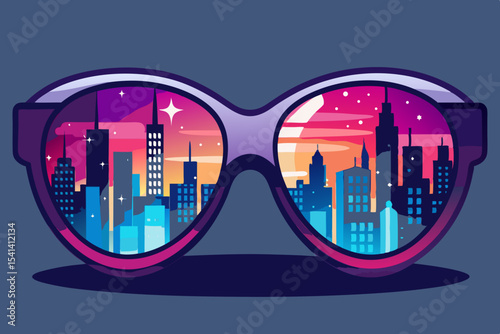 futuristic sunglasses reflections digital reality