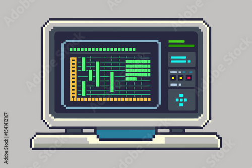 pixel style terminal window glowing command