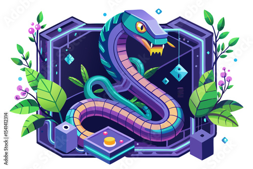 robotic snake slithering digital vines