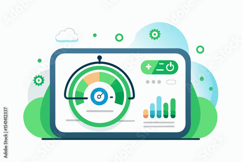 smart dashboard panel air quality meter