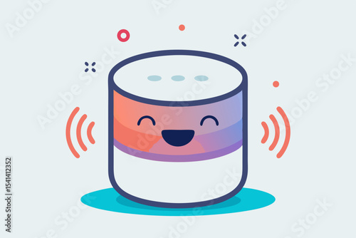 smart speaker smile volume bar showing