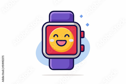 smartwatch break time smiling emoji