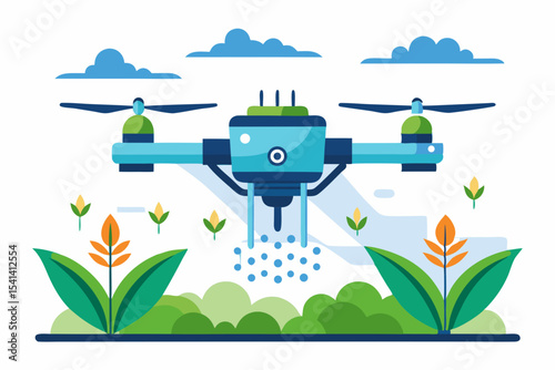 ai drone spraying fertilizer digital crops