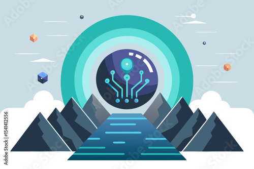 ai orb mountains transmitting signals