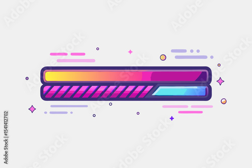loading bar ui blinking dots