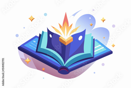 fantasy book magical light